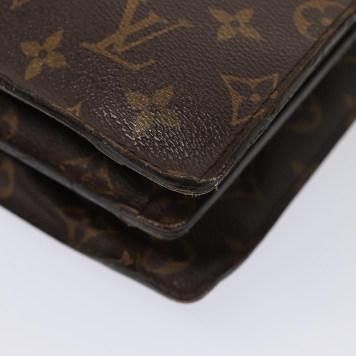 LOUIS VUITTON Monogram Serviette Fermoir Business Bag M53305 LV bs16749