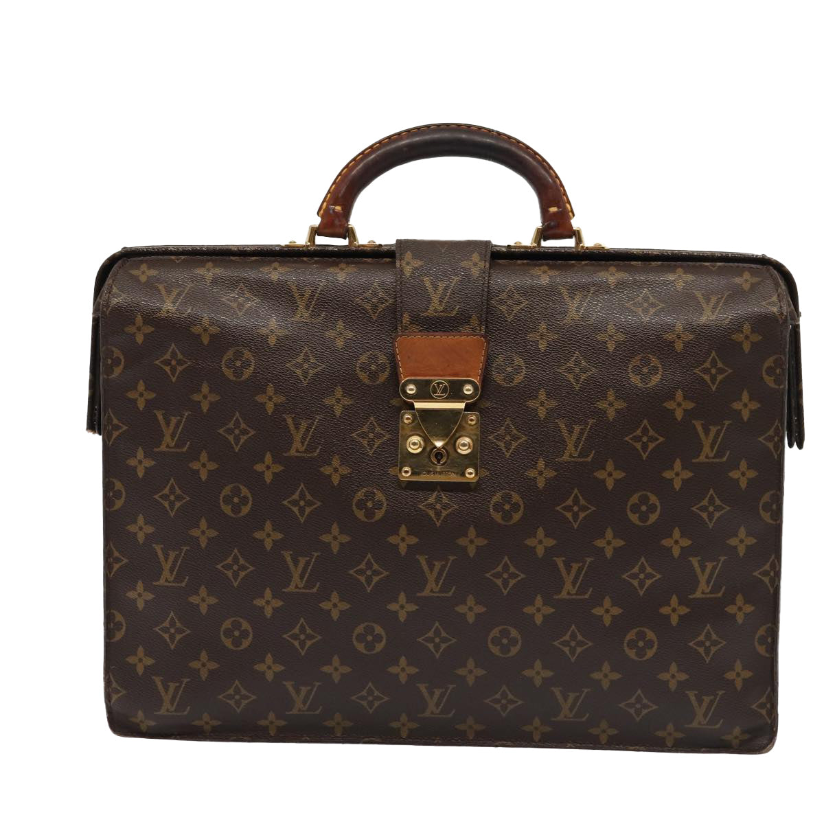 LOUIS VUITTON Monogram Serviette Fermoir Business Bag M53305 LV bs16749