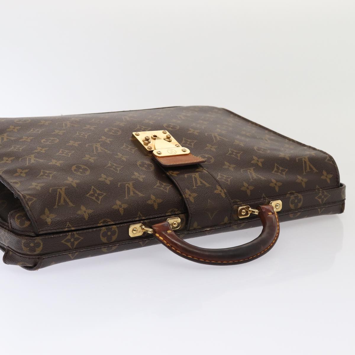 LOUIS VUITTON Monogram Serviette Fermoir Business Bag M53305 LV bs16749