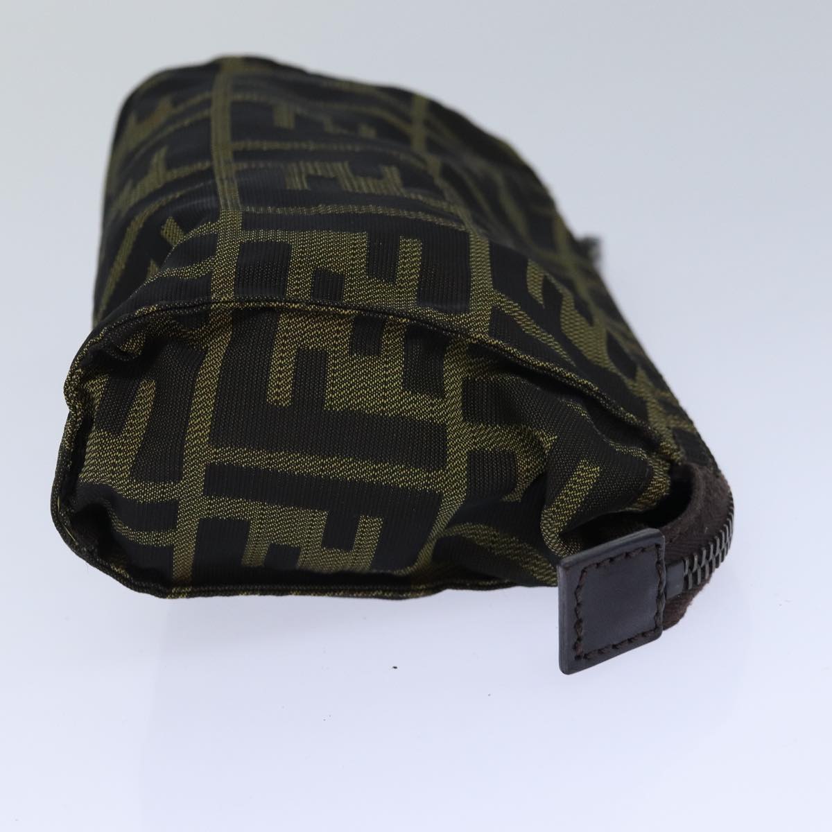 Luxury Fendi Zucca Canvas Pouch Brown Blackbs16772