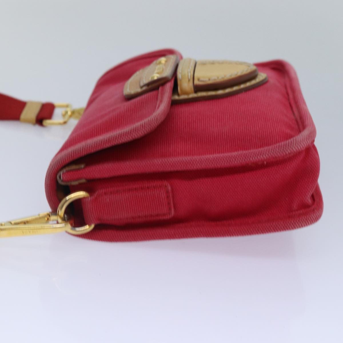 Luxury Prada Shoulder Bag Canvas Red  bs16823