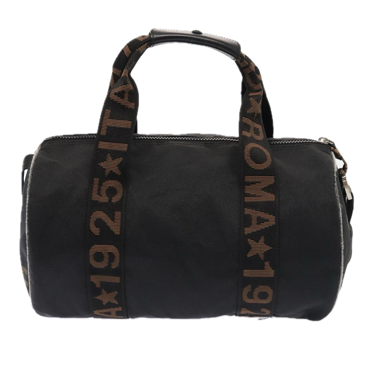 Luxury Fendi Hand Bag Canvas 2way Black Brownbs16831