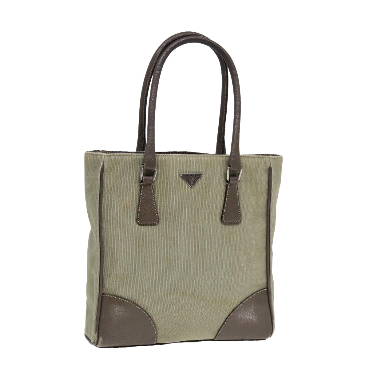 Luxury Prada Hand Bag Canvas Khaki  bs16842