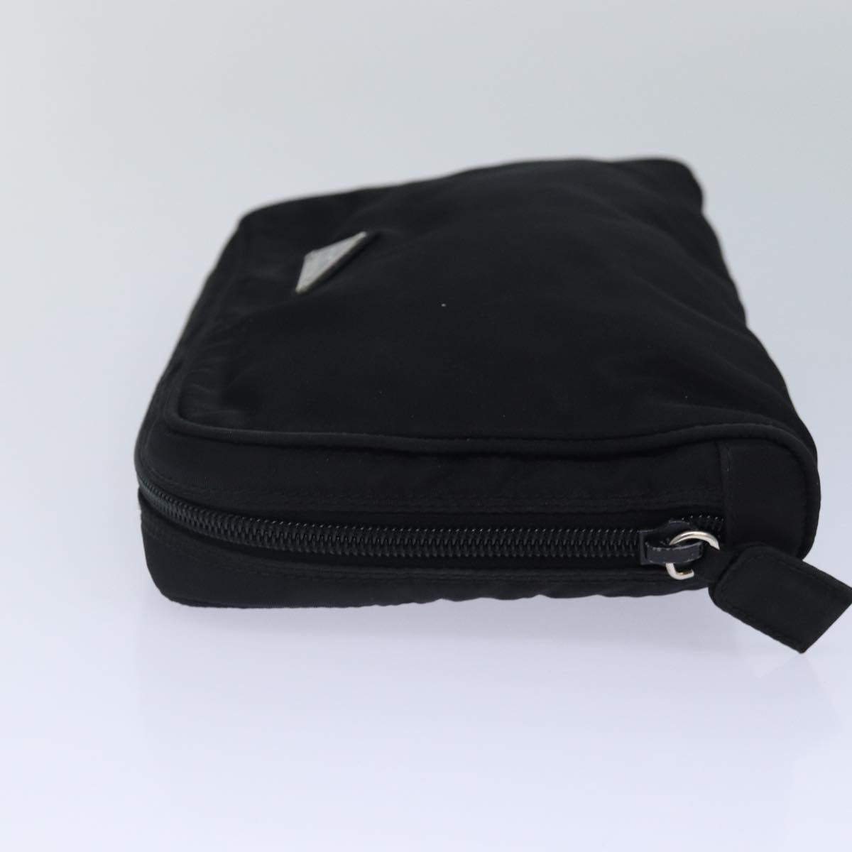 Luxury Prada Pouch Nylon Black Silver  bs16848