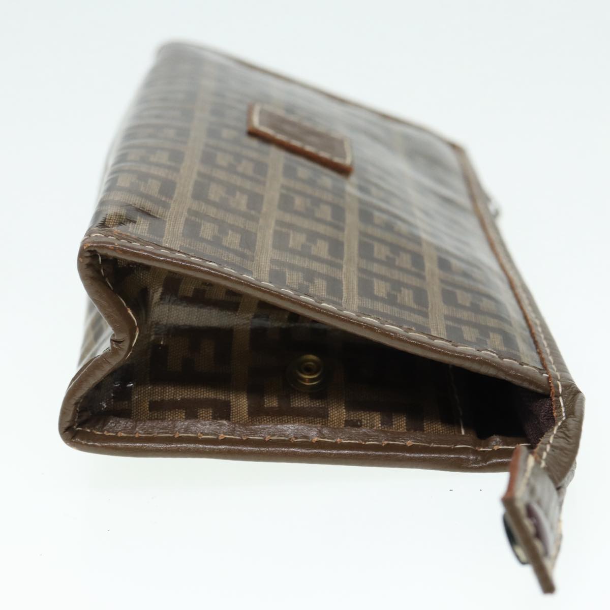 Luxury Fendi Zucchino Canvas Pouch Brownbs16934