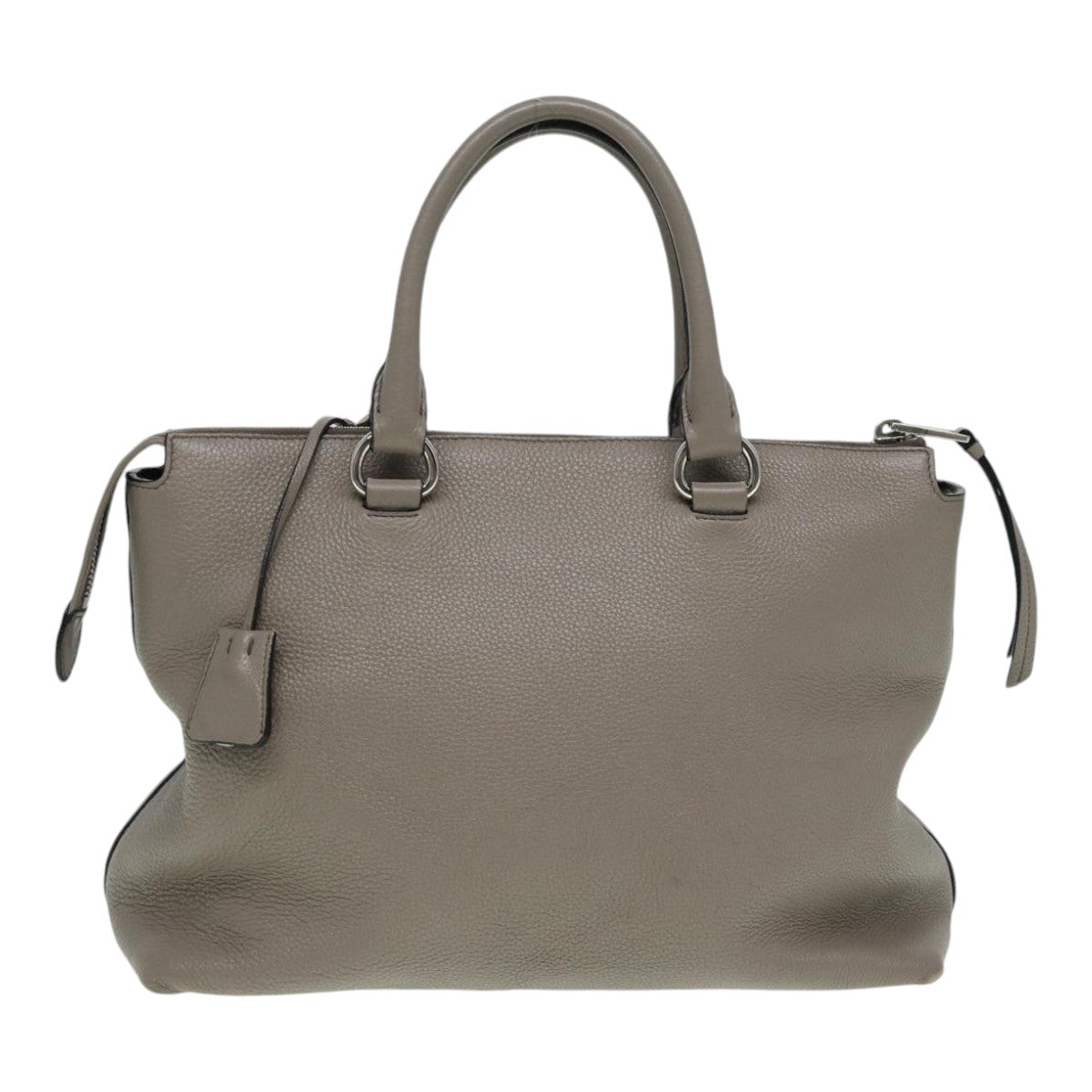 Luxury Prada Hand Bag Leather Gray Silver  bs16963