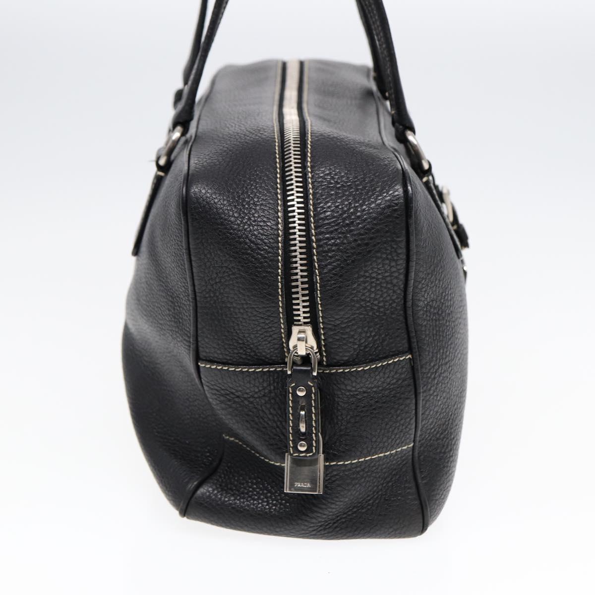 Luxury Prada Tote Bag Leather Black Silver  bs16964
