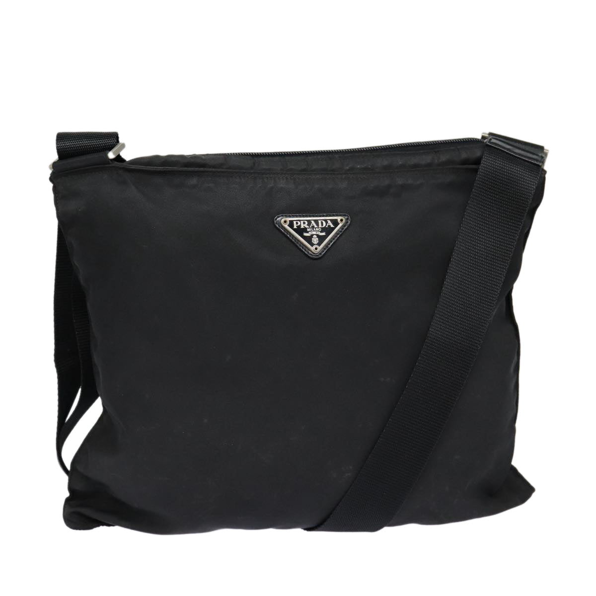 Luxury Prada Shoulder Bag Nylon Black Silver  bs16985