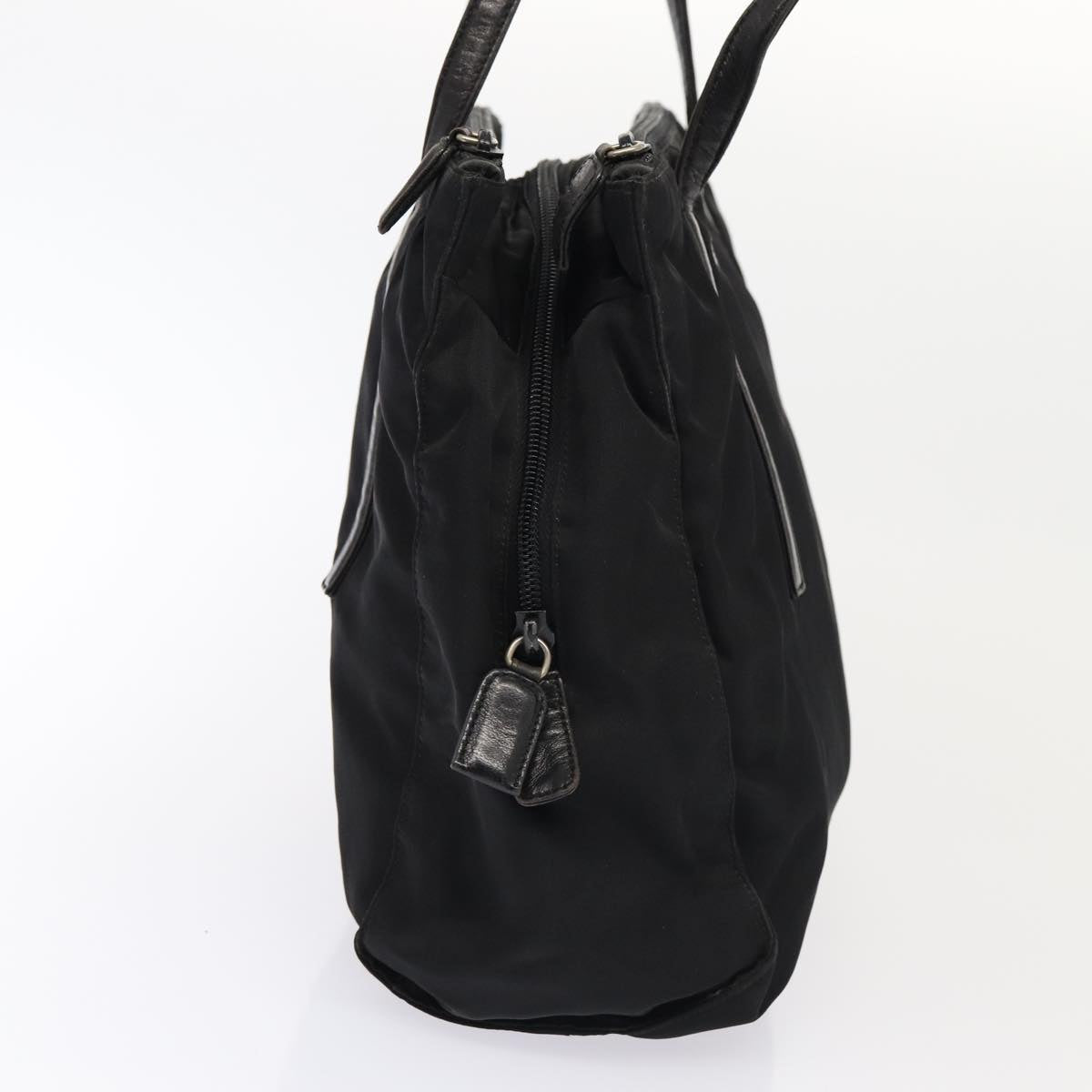 Luxury Prada Shoulder Bag Nylon Leather Black Silver  bs16990