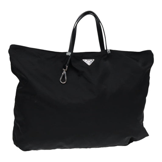 Luxury Prada Tote Bag Nylon Black Silver  bs17013