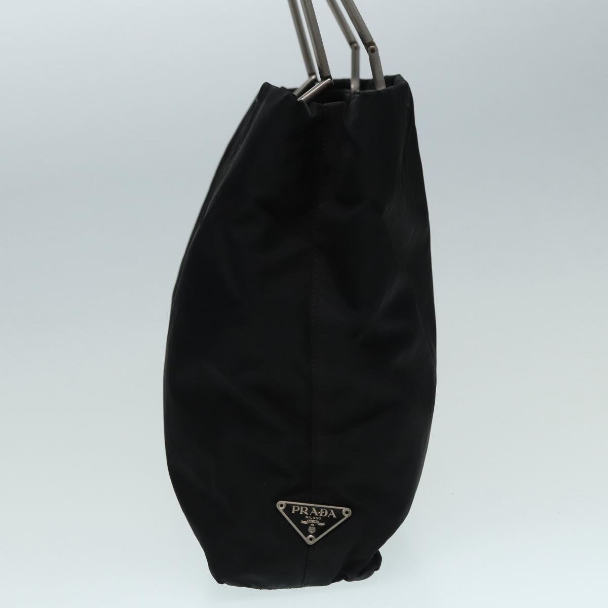 Luxury Prada Hand Bag Nylon Black Silver  bs17017