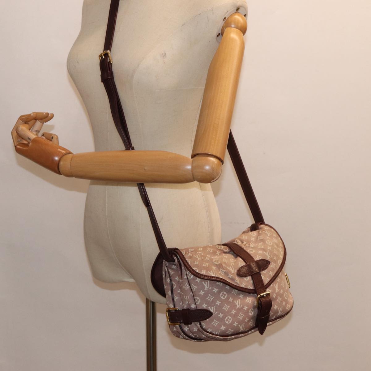 LOUIS VUITTON Monogram Idylle Saumur PM Shoulder Bag Sepia M40669 bs17039