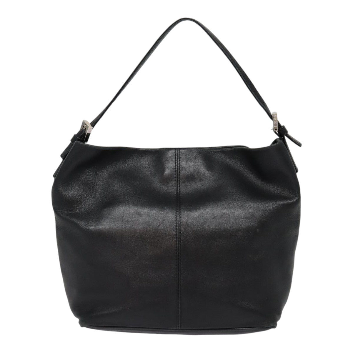 Luxury Fendi Hand Bag Leather Black Silverbs17042