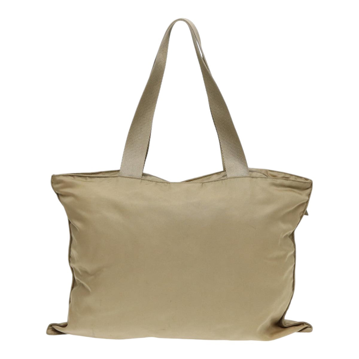 Luxury Prada Tote Bag Nylon Beige Silver  bs17046