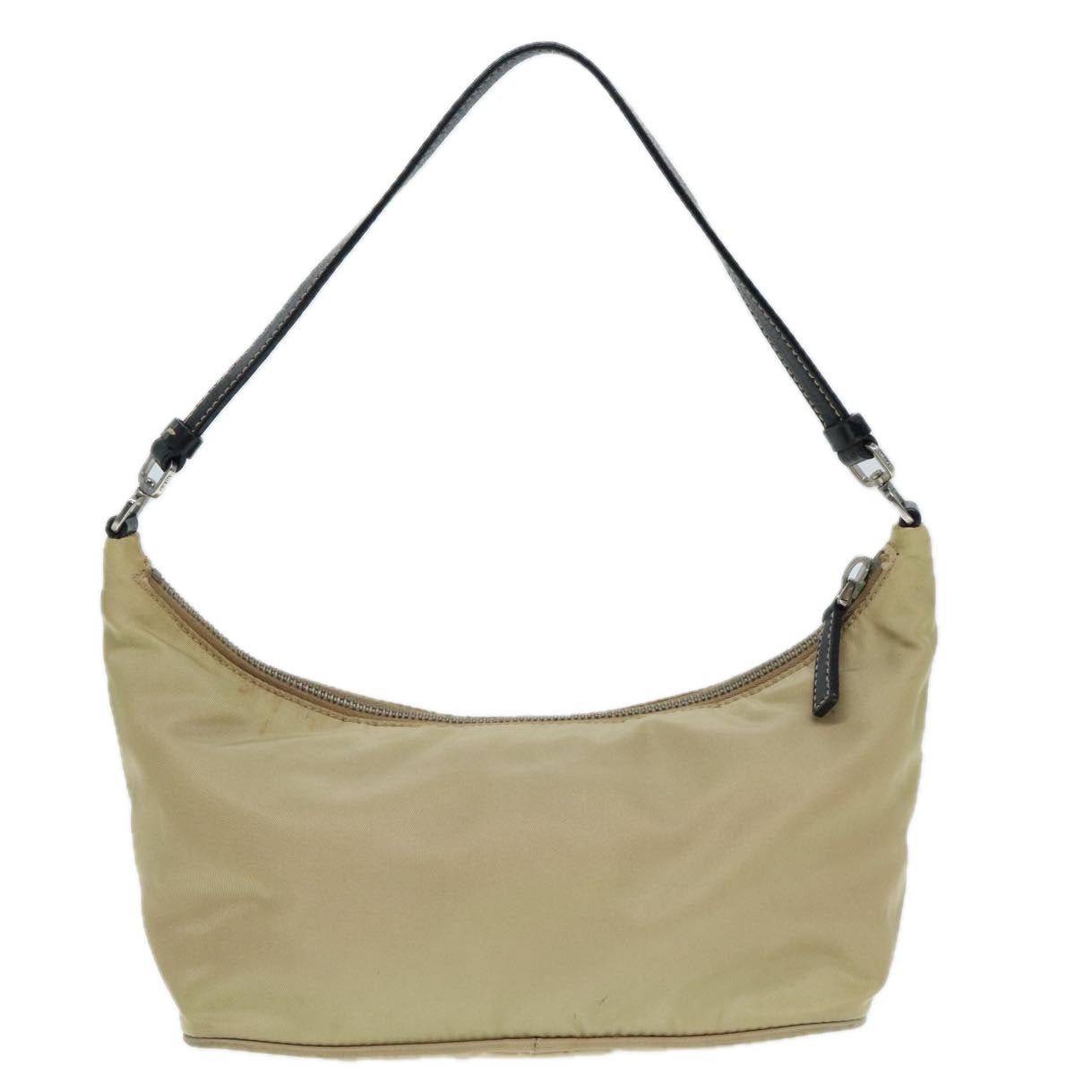 Luxury Prada Hand Bag Nylon Beige Silver black  bs17047