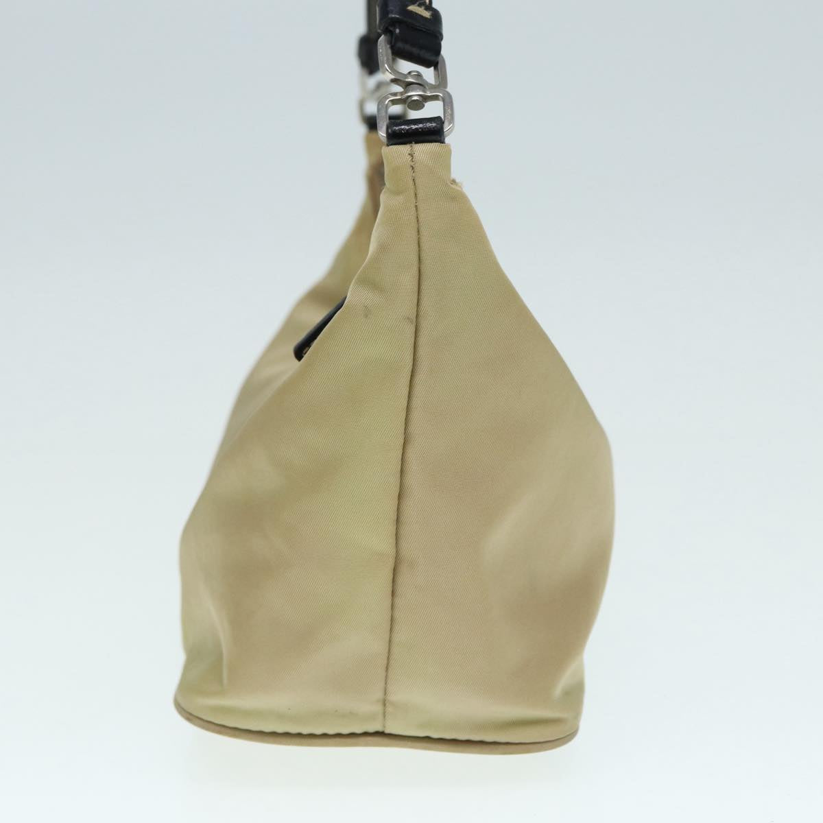 Luxury Prada Hand Bag Nylon Beige Silver black  bs17047