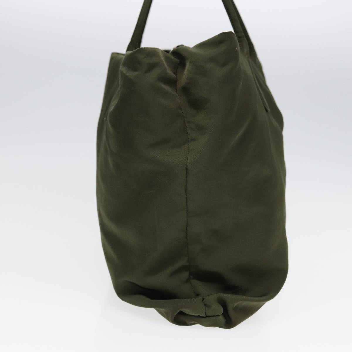 Luxury Prada Hand Bag Nylon Khaki Silver  bs17049