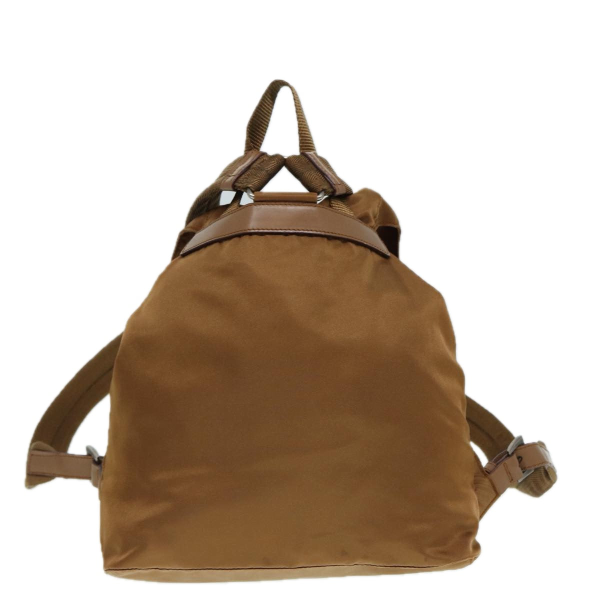 Luxury Prada Backpack Nylon Brown Silver  bs17051