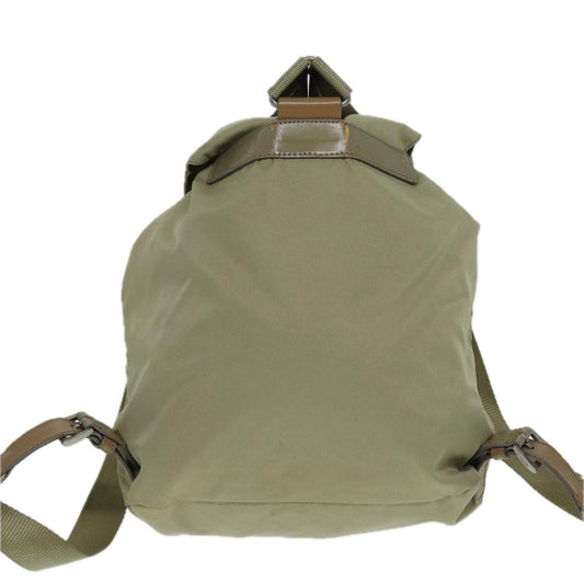 Luxury Prada Backpack Nylon Beige Silver  bs17052