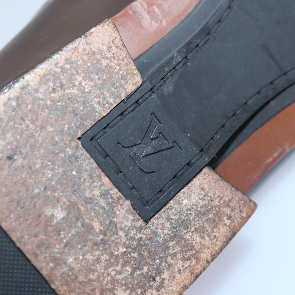 LOUIS VUITTON shoes Leather 7 Brown LV bs17139