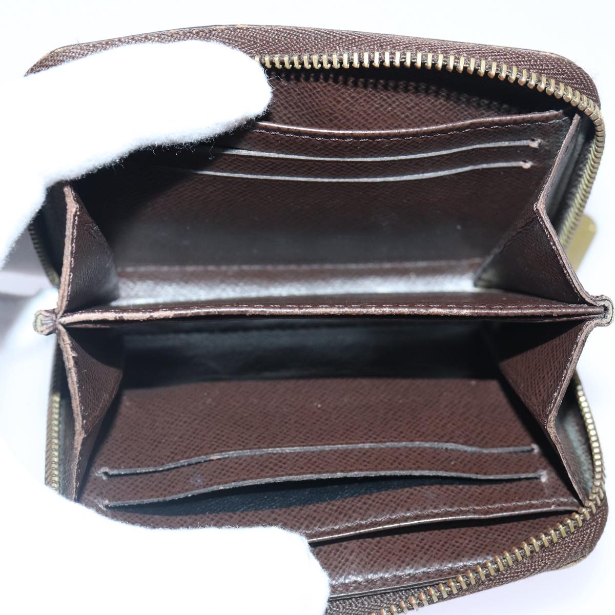 LOUIS VUITTON Damier Ebene Zippy Coin Purse N63070 LV bs17148