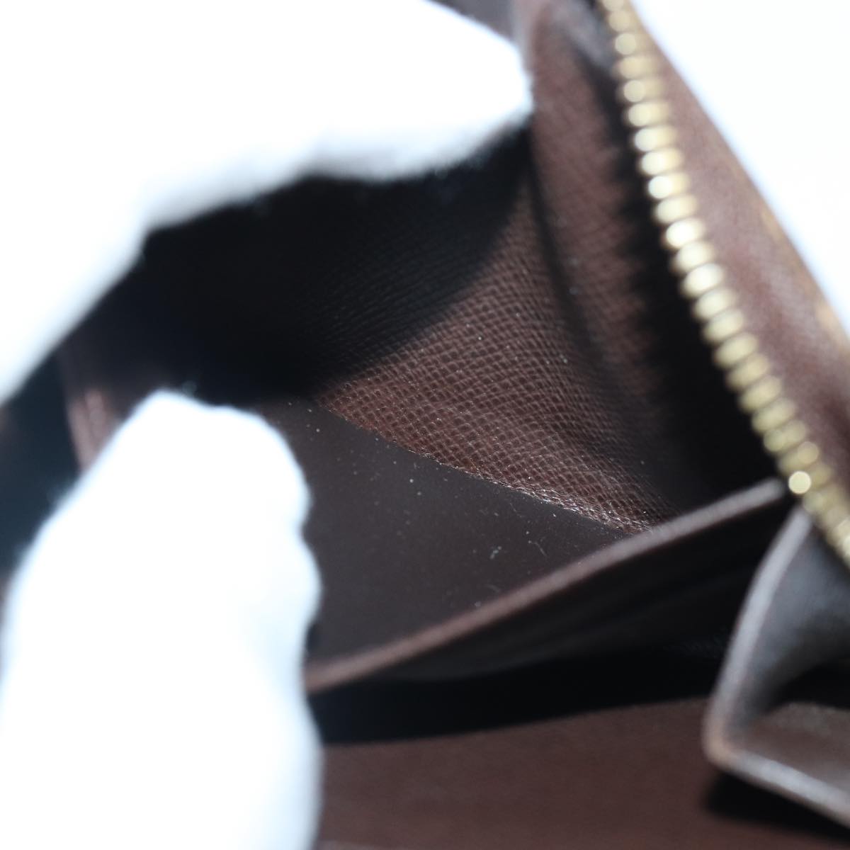 LOUIS VUITTON Damier Ebene Zippy Coin Purse N63070 LV bs17148