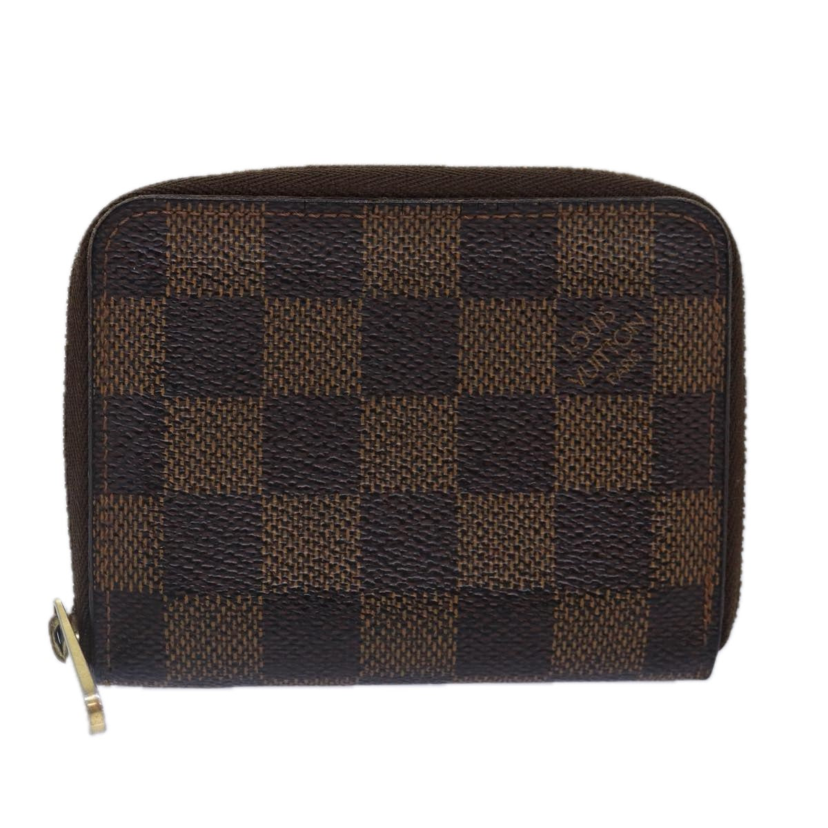 LOUIS VUITTON Damier Ebene Zippy Coin Purse N63070 LV bs17148