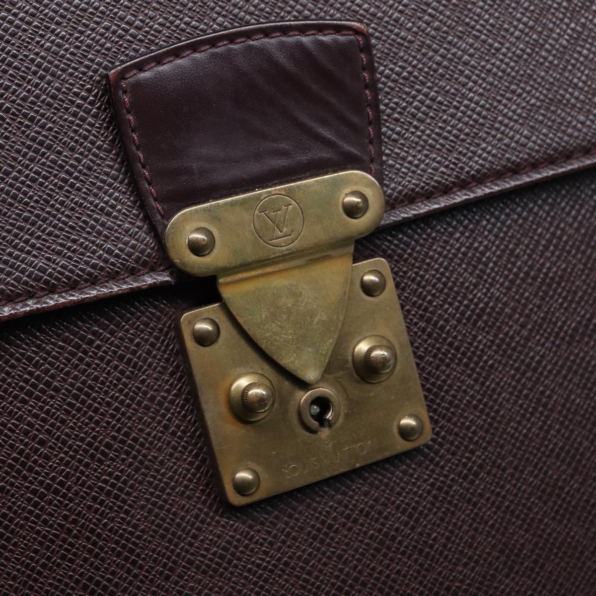 LOUIS VUITTON Taiga Serviette Moskova Business Bag Acajou M30036 LV bs17181