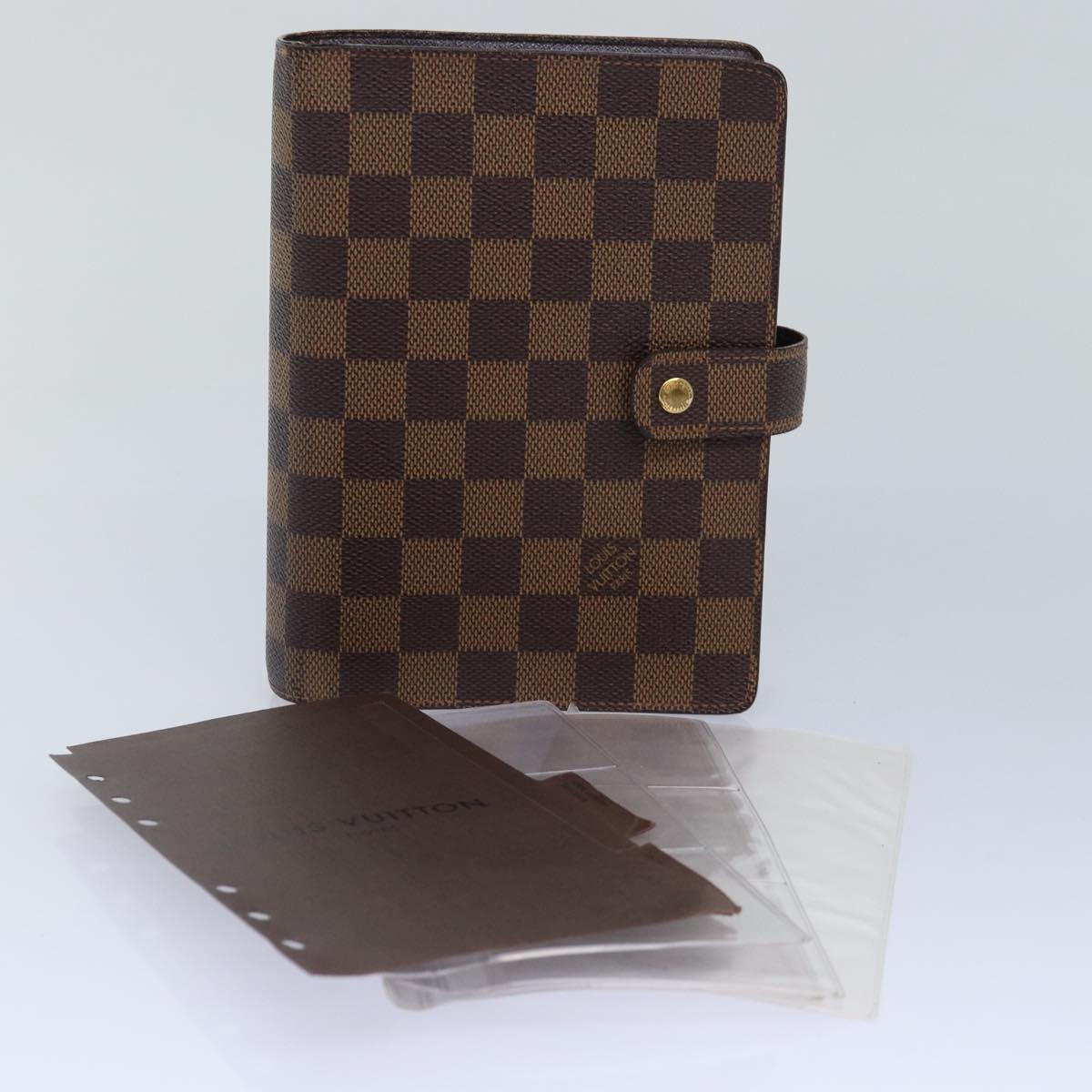 LOUIS VUITTON Damier Ebene Agenda MM Day Planner Cover R20240 LV bs17190