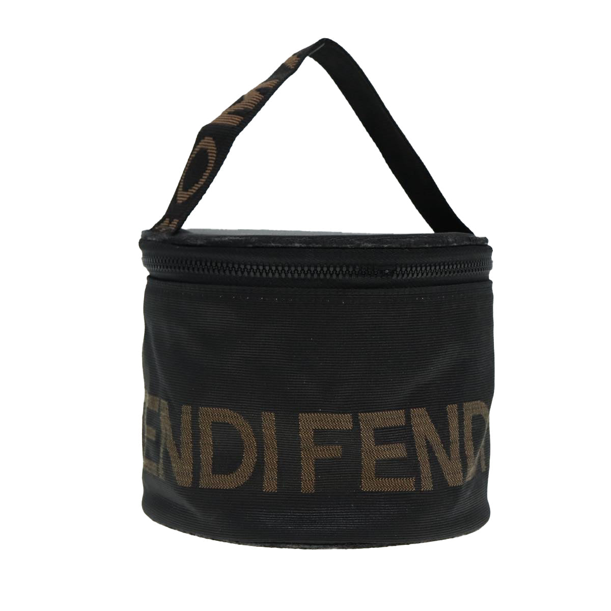 Luxury Fendi Vanity Pouch Canvas Black Goldbs17207