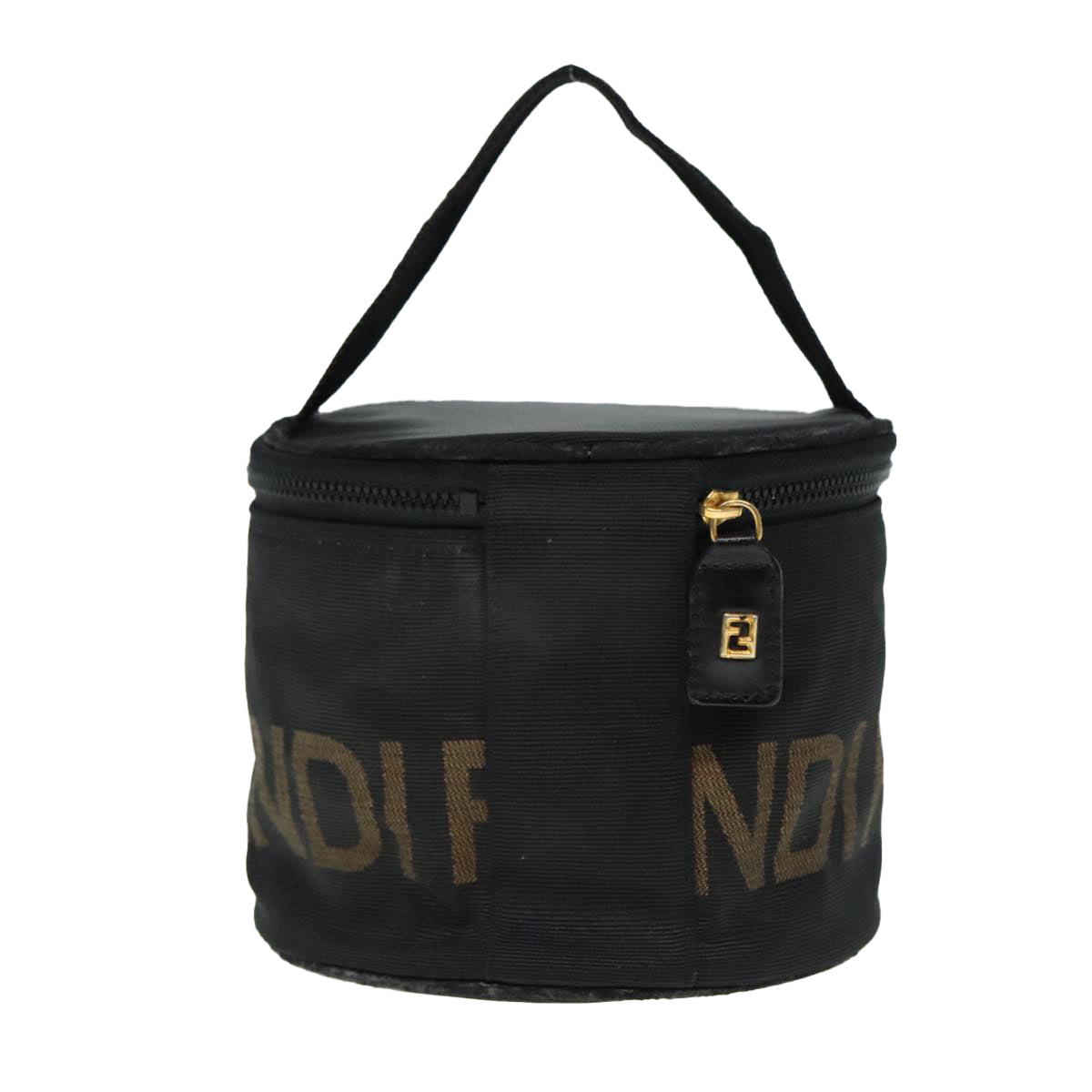 Luxury Fendi Vanity Pouch Canvas Black Goldbs17207
