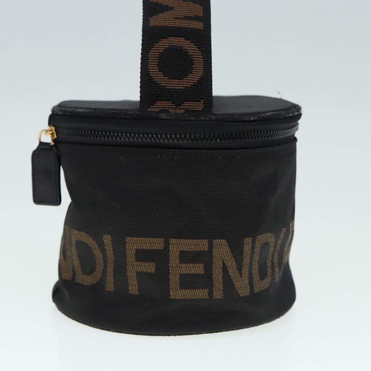 Luxury Fendi Vanity Pouch Canvas Black Goldbs17207