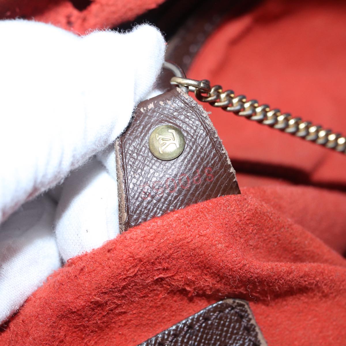 LOUIS VUITTON Damier Ebene Marais Shoulder Bag N42240 LV bs17211