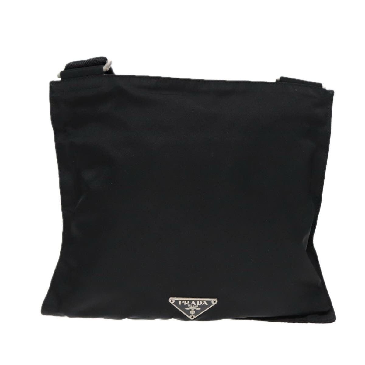 Luxury Prada Shoulder Bag Nylon Black Silver  bs17219
