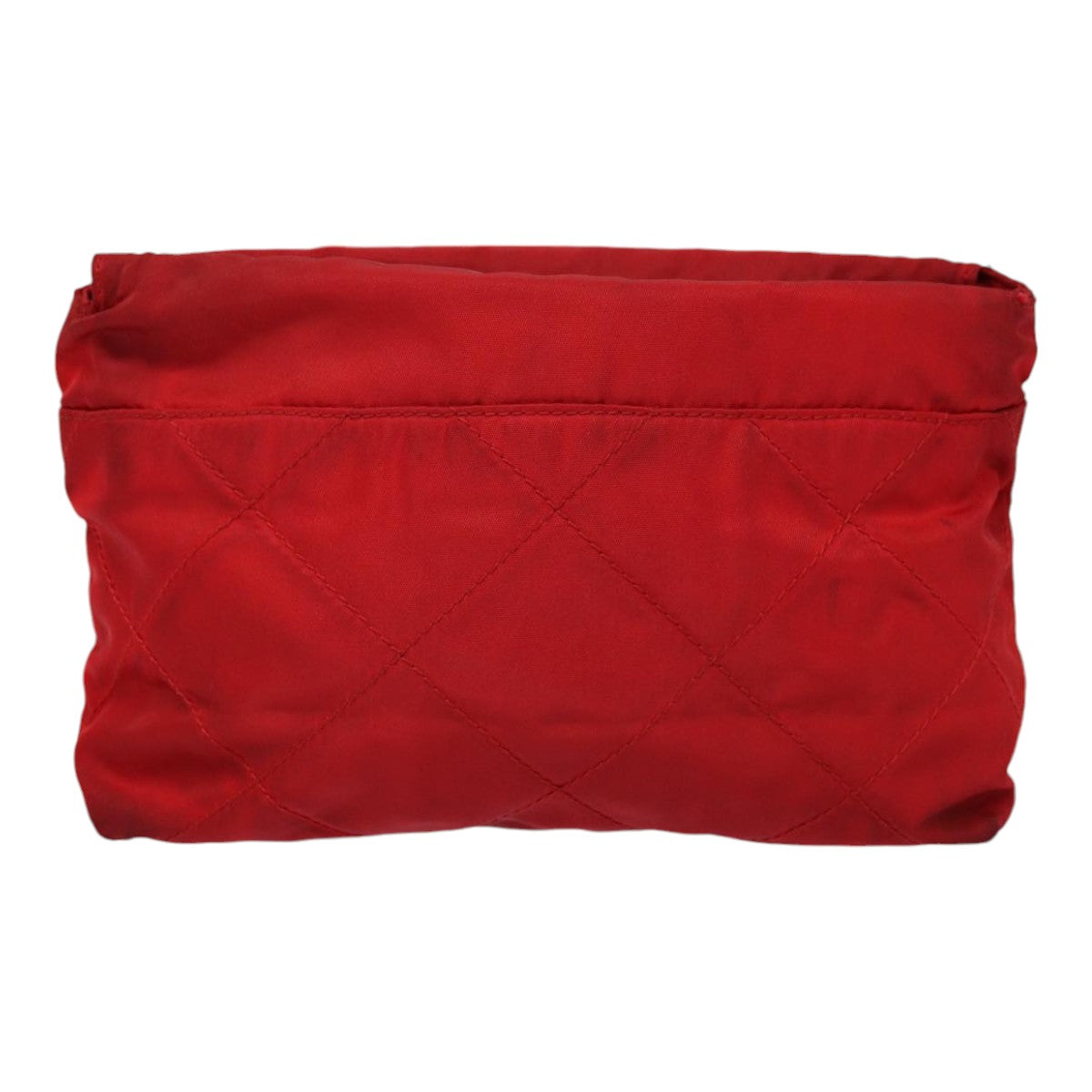 Luxury Prada Pouch Nylon Red Silver  bs17235