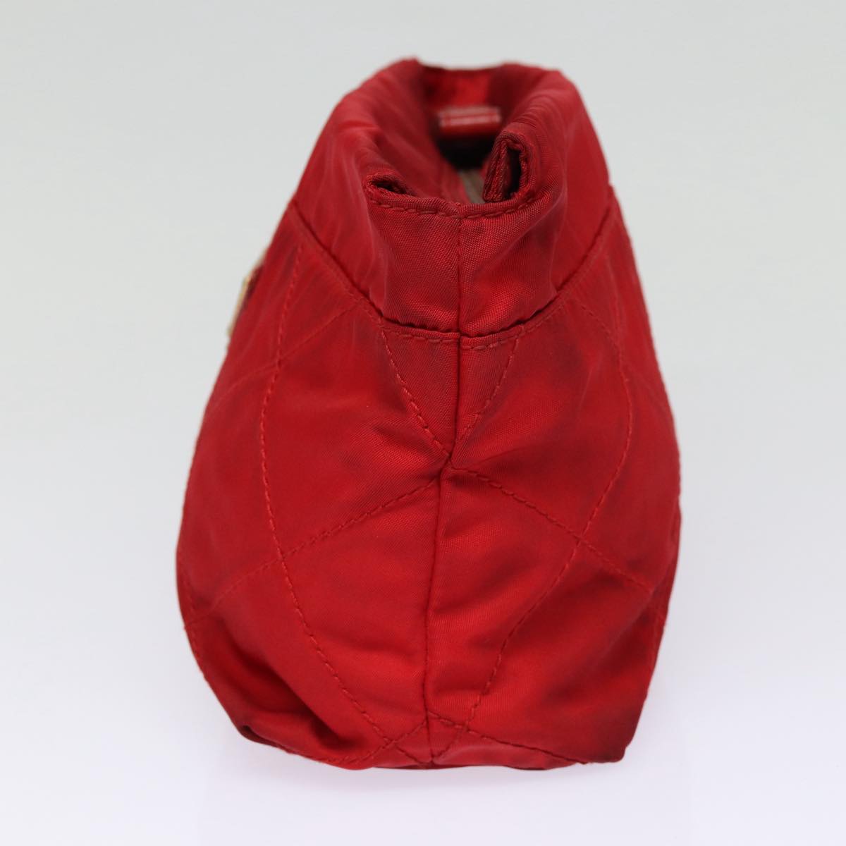 Luxury Prada Pouch Nylon Red Silver  bs17235