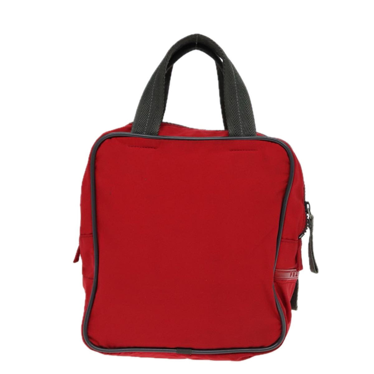 Luxury Prada Sports Hand Bag Nylon Red Silver  bs17237