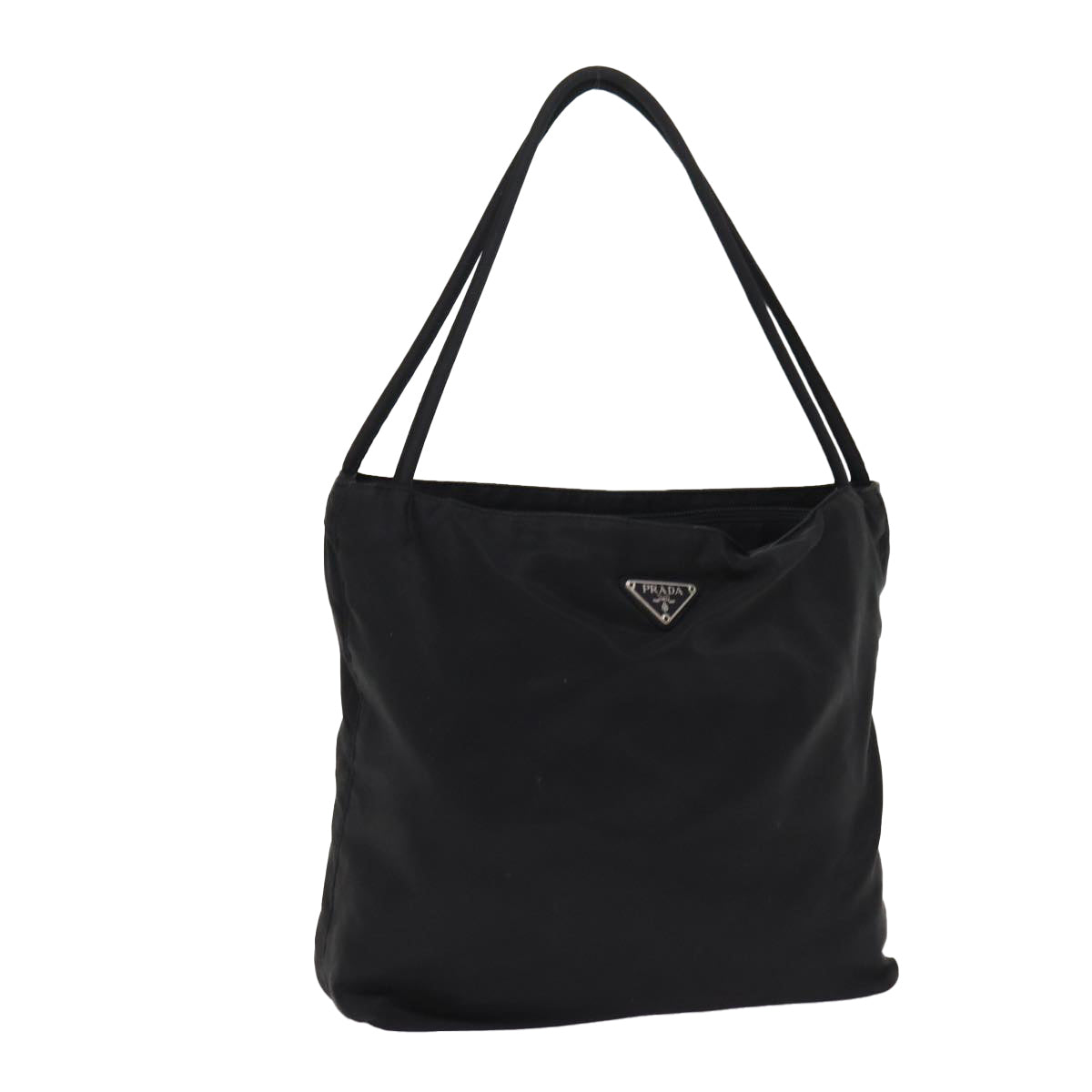 Luxury Prada Tote Bag Nylon Black Silver  bs17242