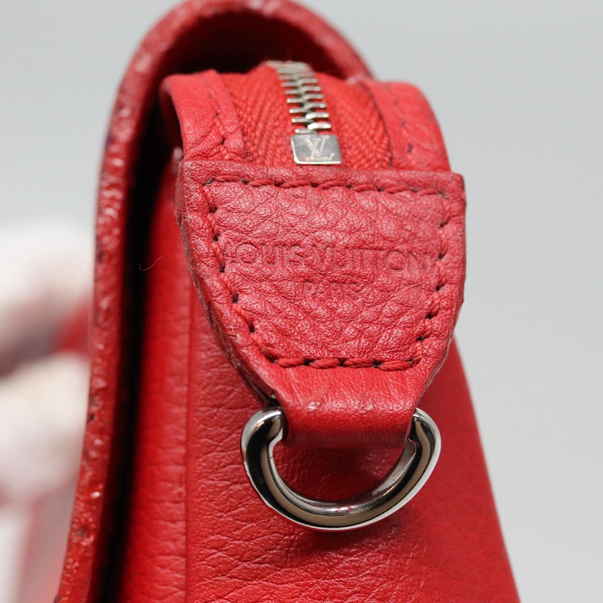 LOUIS VUITTON Parnasea Esan Ciel Shoulder Bag Leather Red M94448 LV bs17244