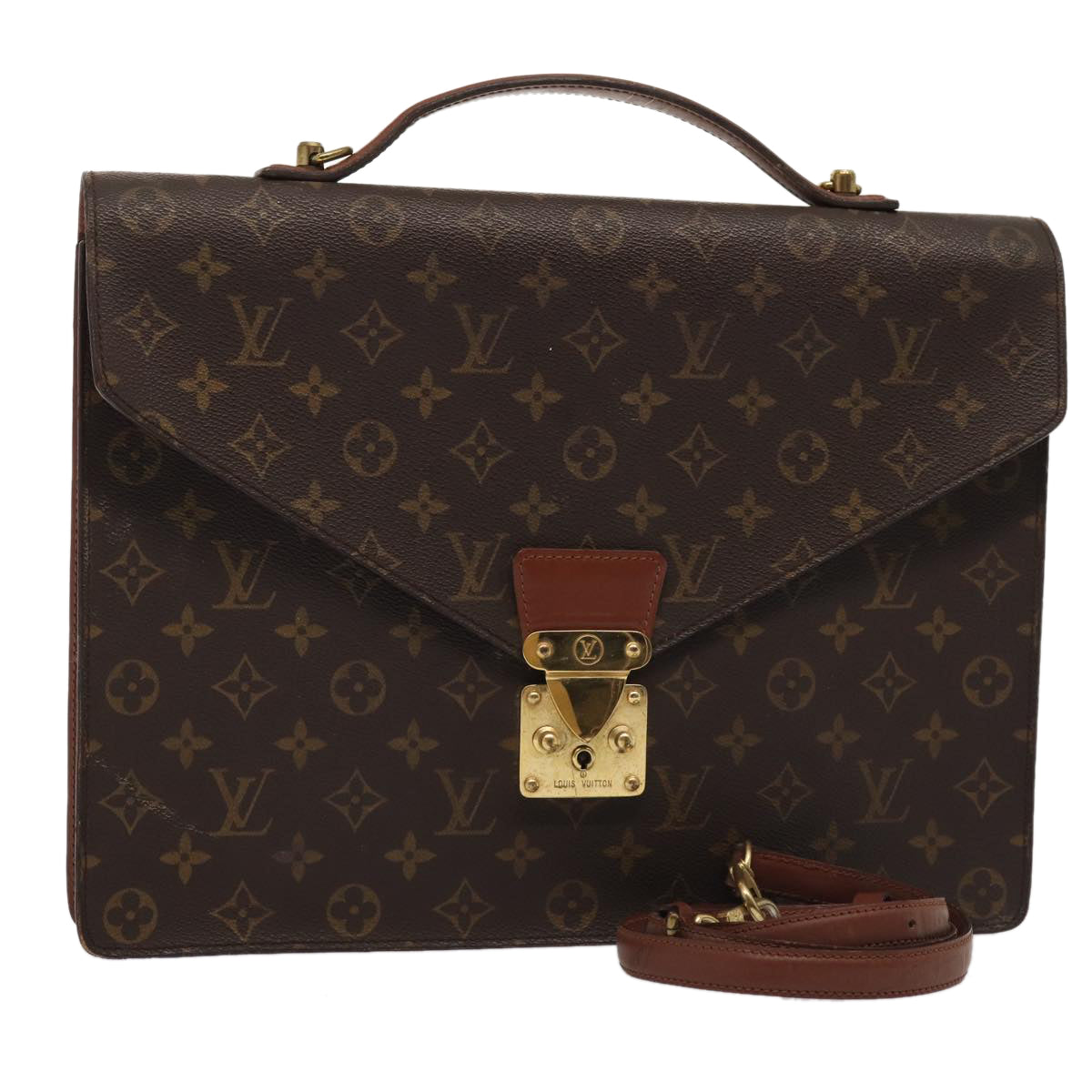 LOUIS VUITTON Monogram Porte Documents Bandouliere Bag M53338 LV bs17273