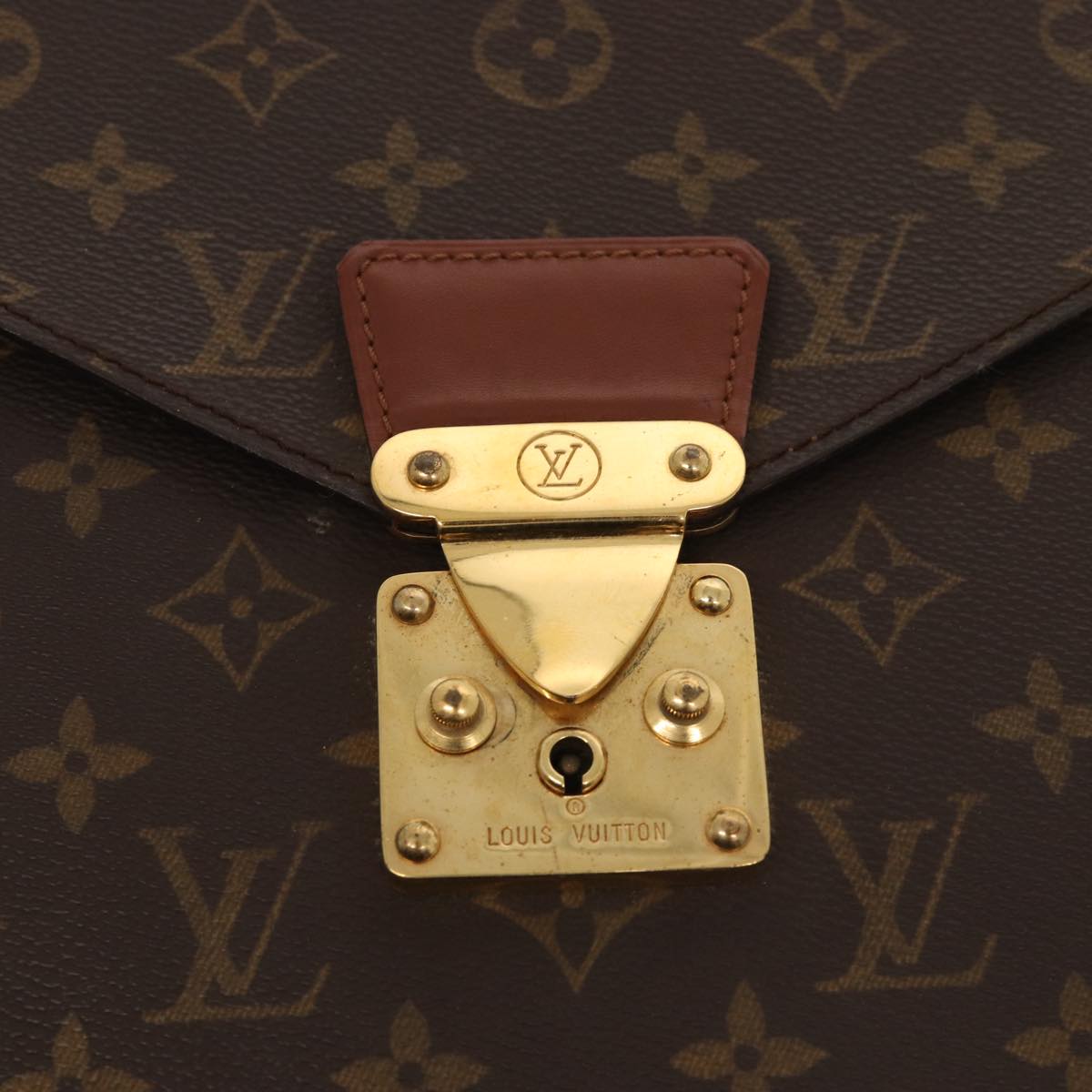 LOUIS VUITTON Monogram Porte Documents Bandouliere Bag M53338 LV bs17273