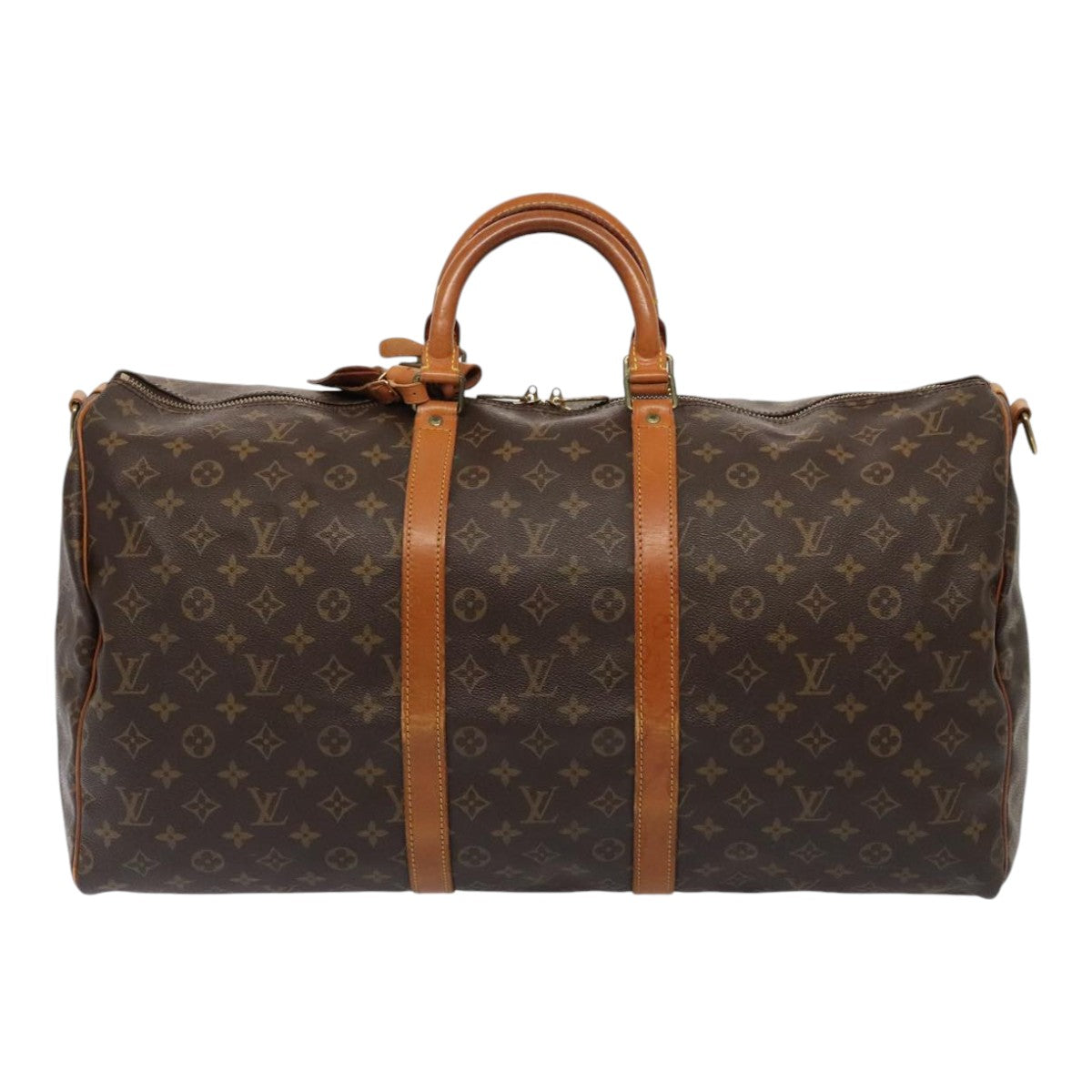 LOUIS VUITTON Monogram Keepall Bandouliere 55 Boston Bag M41414 LV bs17279