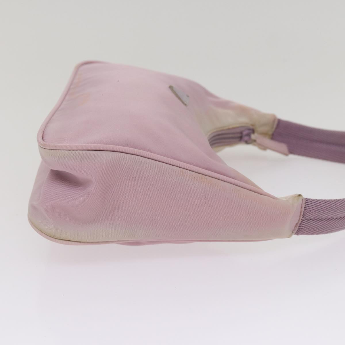 Luxury Prada Mini Hand Bag Nylon Pink Silver  bs17283