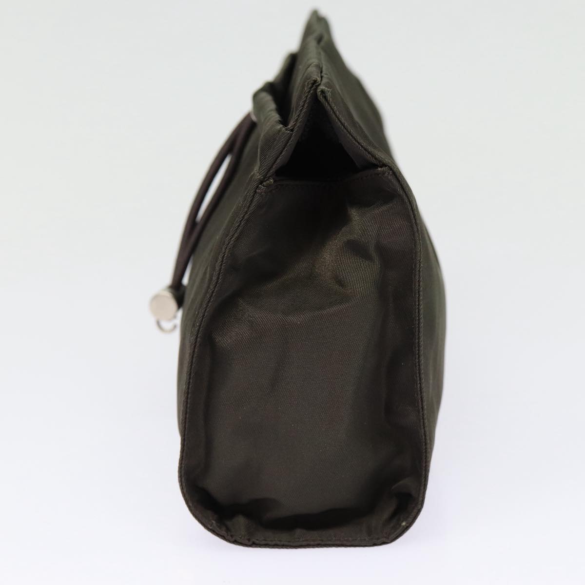 Luxury Prada Pouch Nylon Khaki Silver  bs17339
