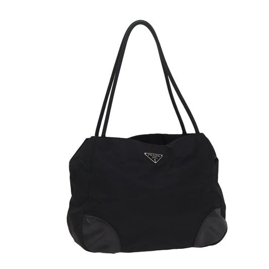 Luxury Prada Tote Bag Nylon Black Silver  bs17340