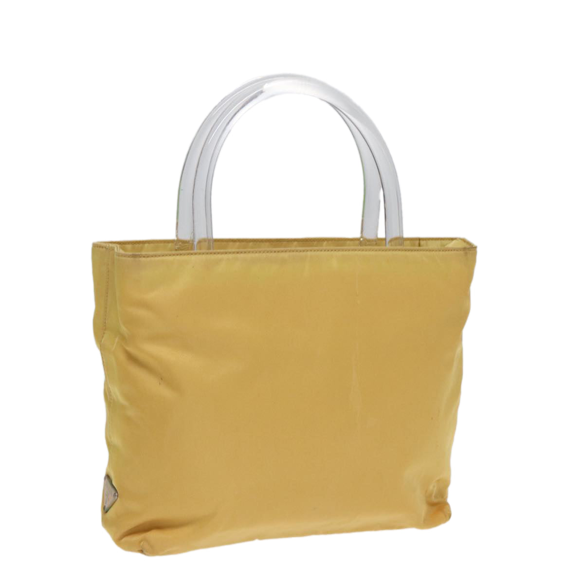 Luxury Prada Hand Bag Nylon Yellow Silver  bs17343