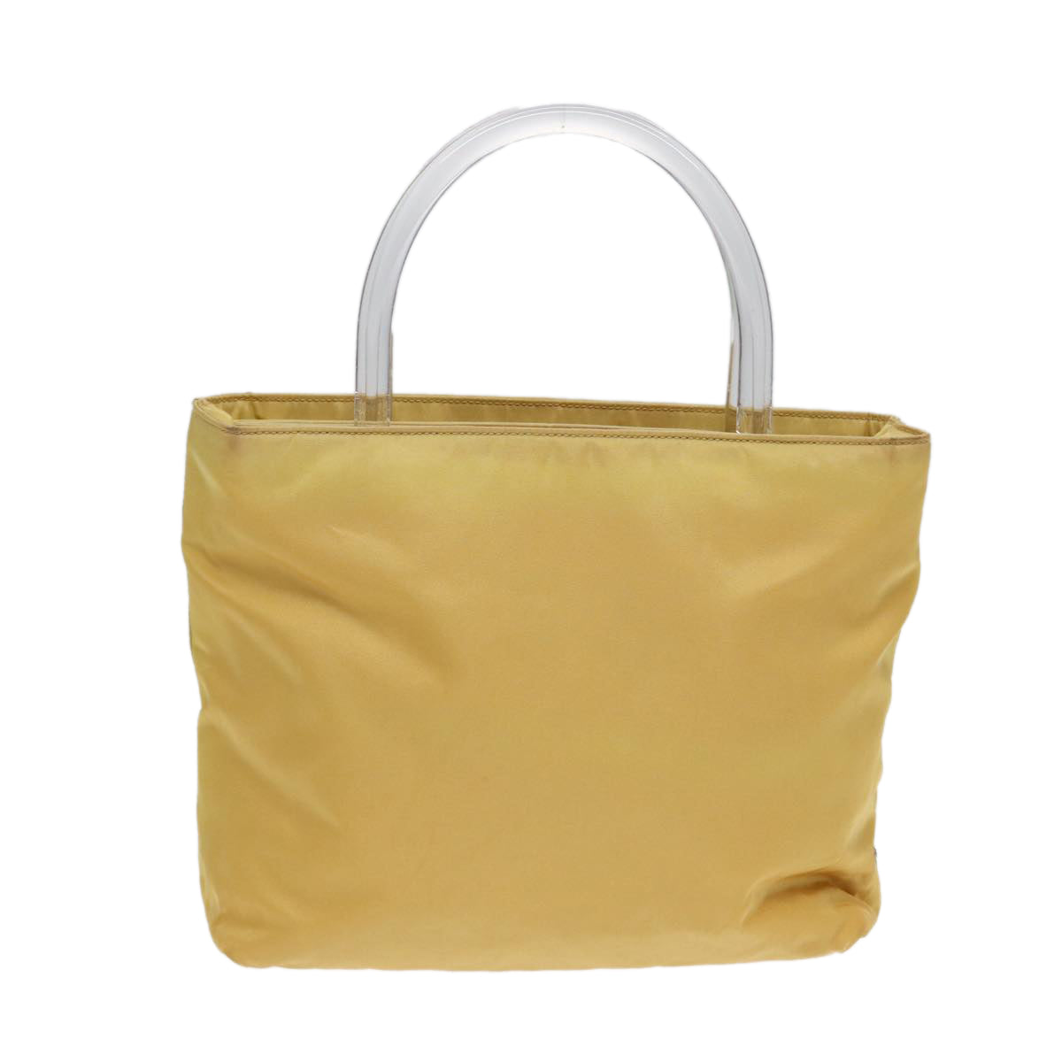 Luxury Prada Hand Bag Nylon Yellow Silver  bs17343