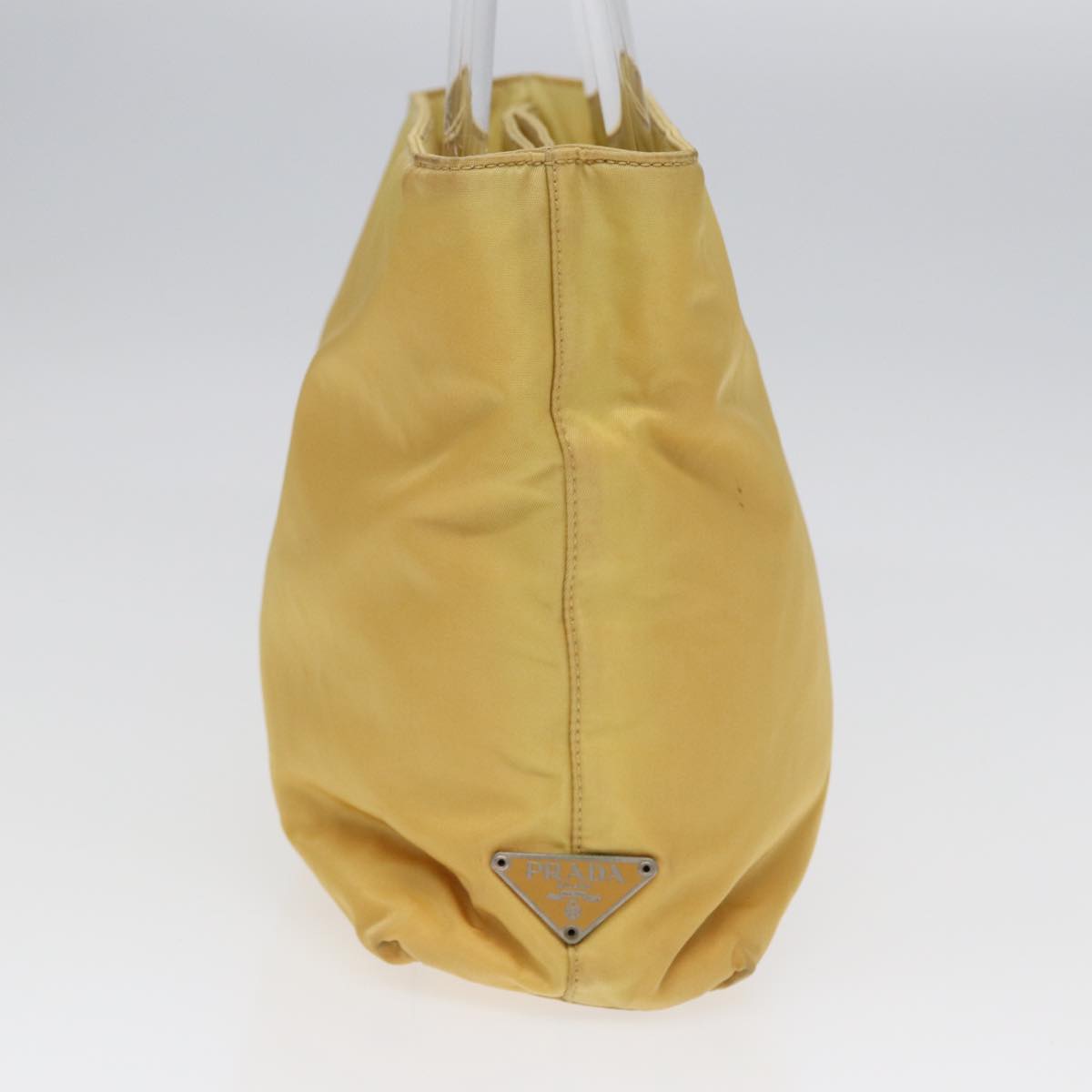 Luxury Prada Hand Bag Nylon Yellow Silver  bs17343