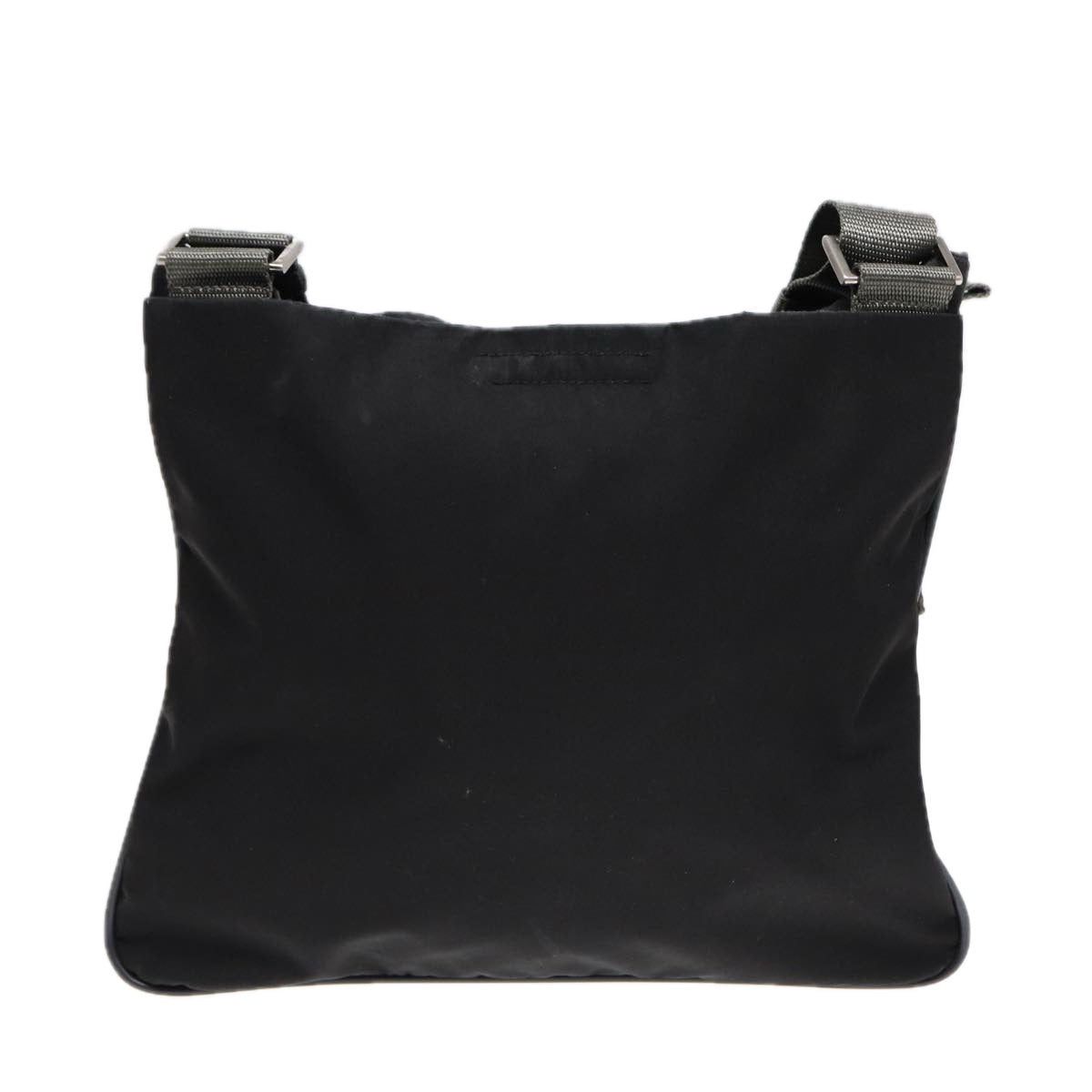Luxury Prada Sports Shoulder Bag Nylon Black Silver  bs17344