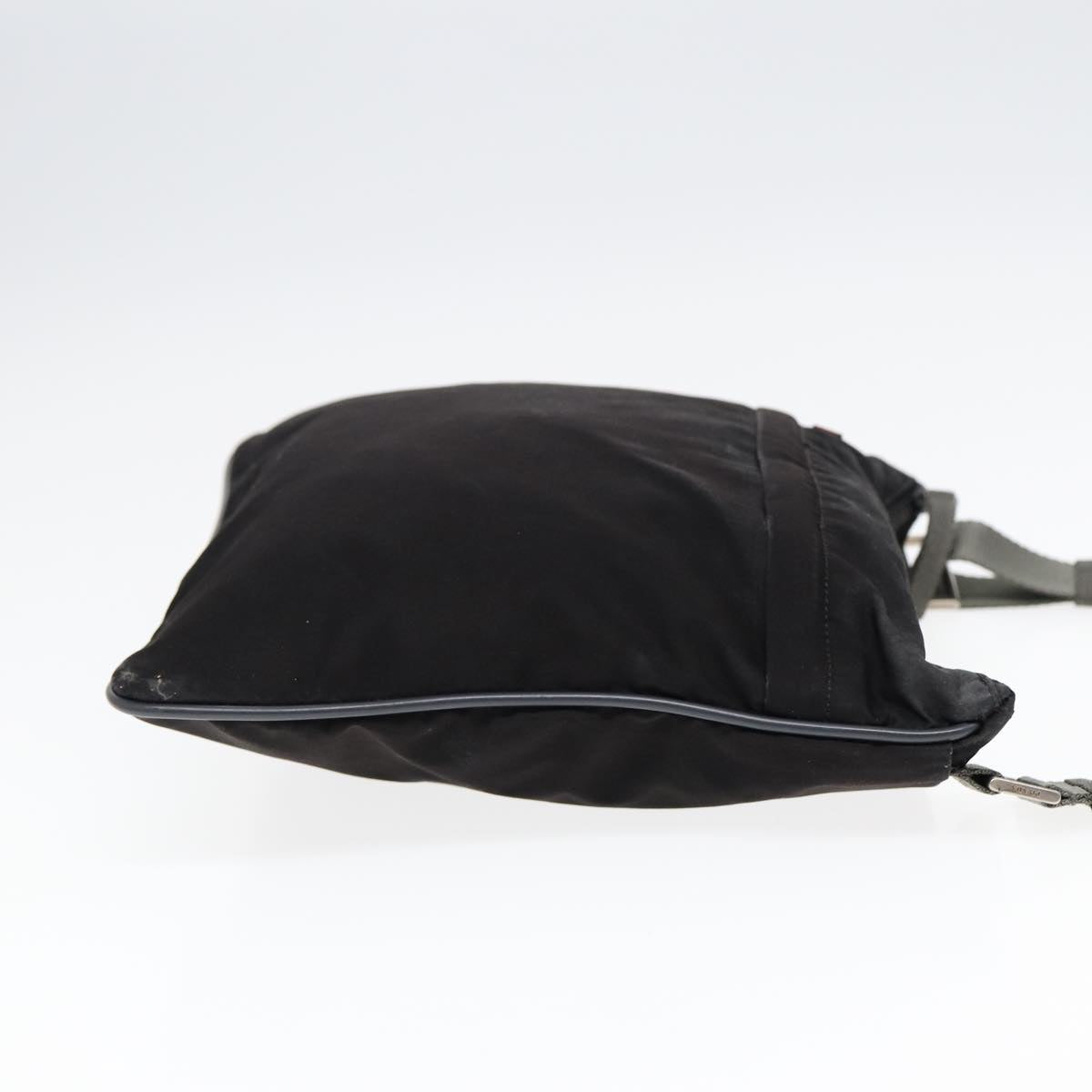 Luxury Prada Sports Shoulder Bag Nylon Black Silver  bs17344